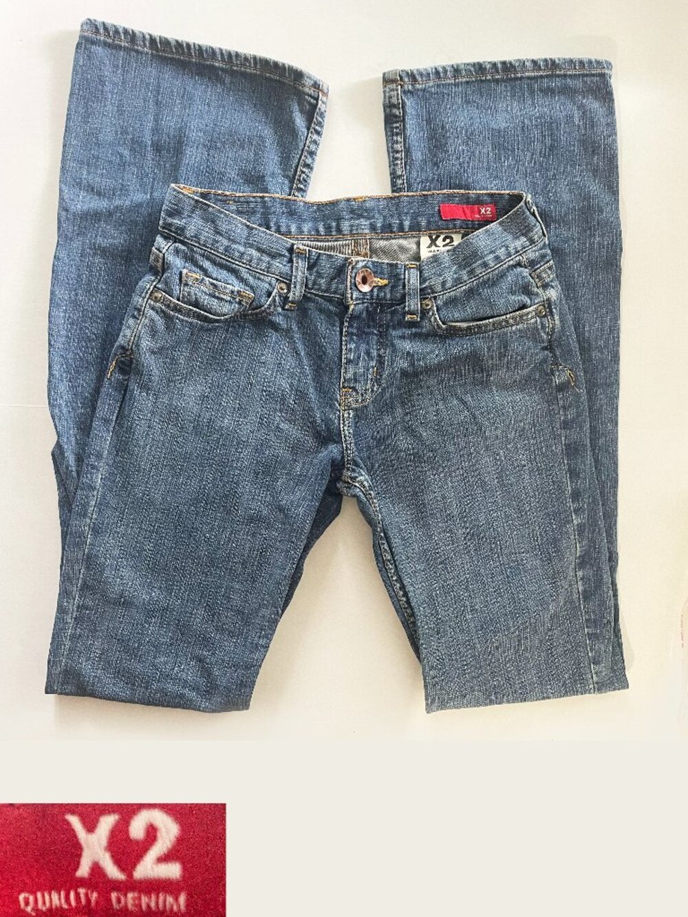 Vintage Express X2 Low Rise Bootcut Jeans | Medium Blue Denim | Size 0